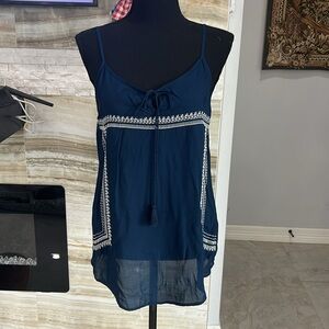 Ann Taylor Front Tie Spaghetti Strap‎ Top. Size S (437)